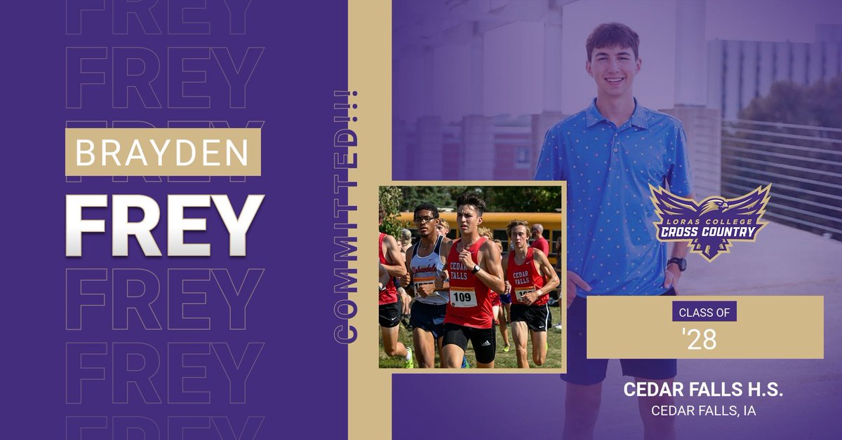 We are excited to welcome Brayden Frey  to the Loras XC/TF team! #GoDuhawks