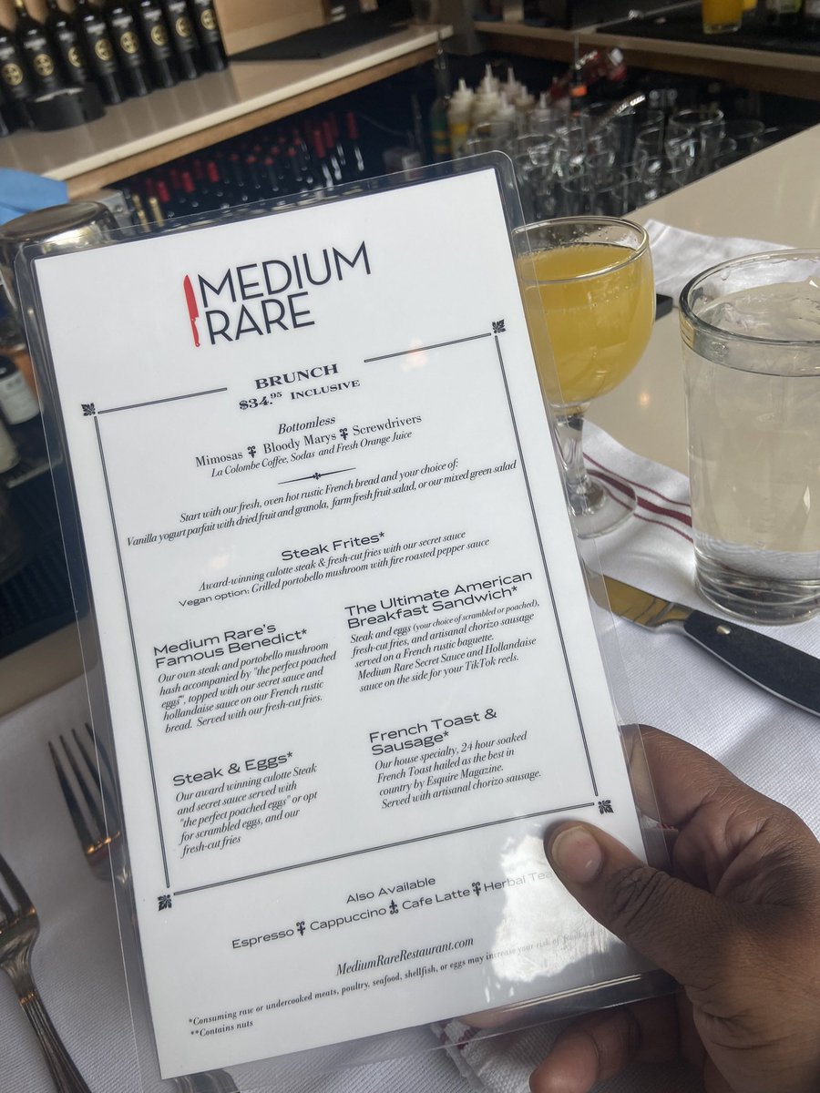 @MediumRareDC didn’t know I was in the building but Brunch was Phenomenal Bottomless mimosa Party 🥳 don’t be tardy! Thanks for such an awesome time! #BethesdaMD