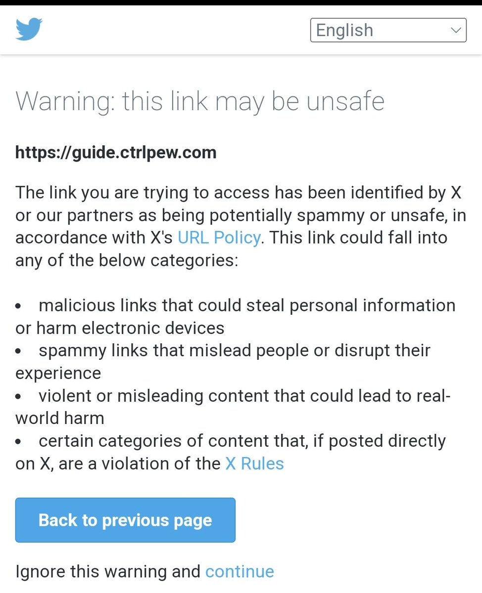 @elonmusk Bruh. (Because a few of you are too dense to understand that this has nothing to do with https vs not. This specific link has been flagged, and you are not allowed to post it in a tweet. The linknposted to my bio redirects to that warning page.)