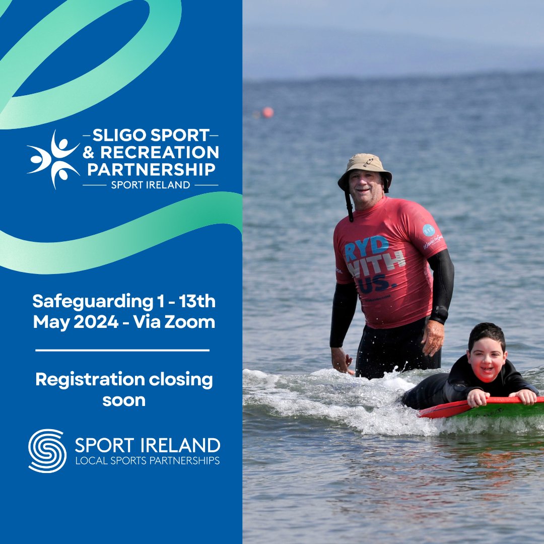 SSRP are hosting a Safeguarding 1 Workshop on Monday 13th May 6:30-9:30 via zoom. Please click on link to register: eventbrite.ie/e/safeguarding…