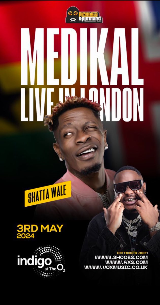 The return of Jesus Christ London your boy is back at home Shatta Wale performing live O2indigo #PlanningAndPlotting @Medikalbyk