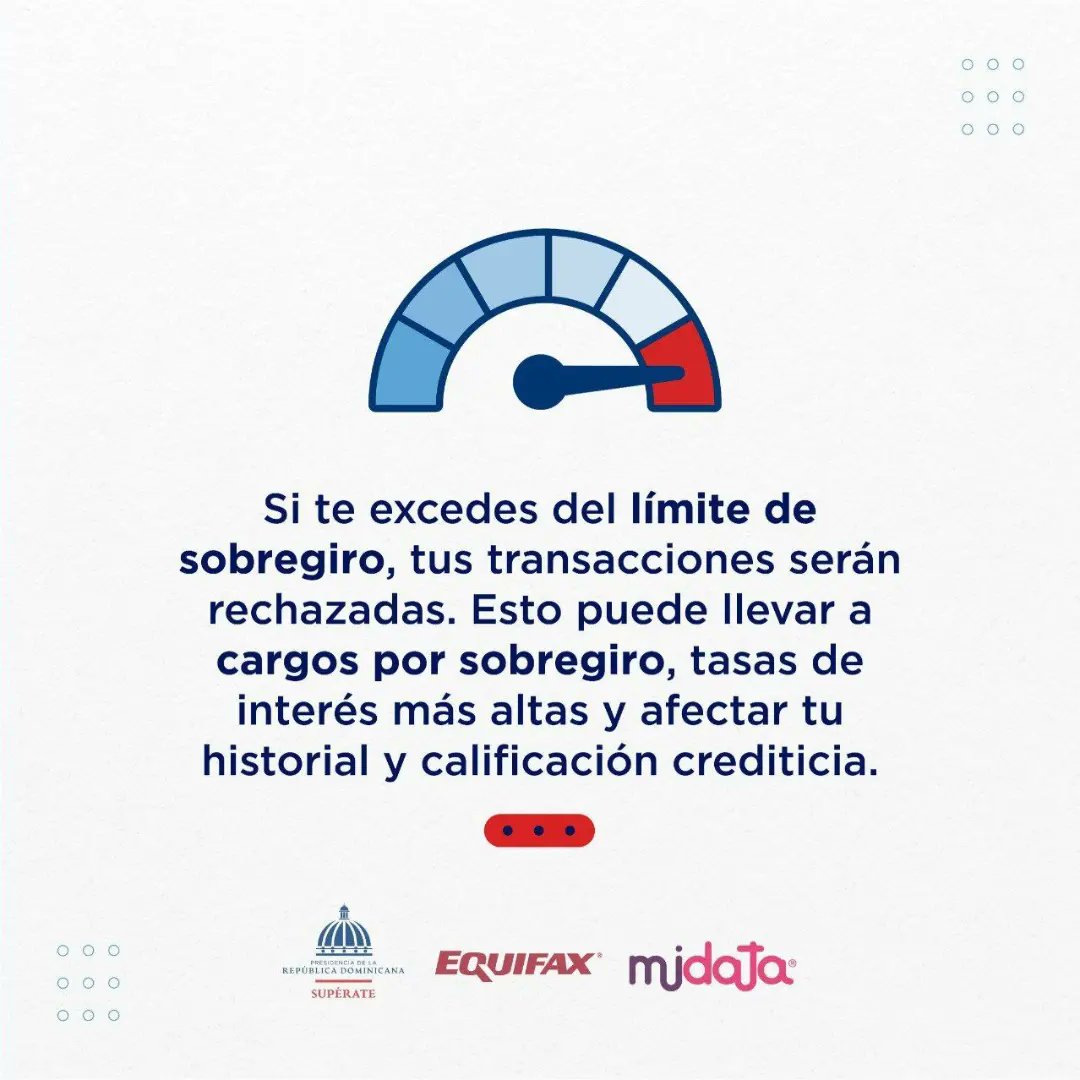SuperateRDO's tweet photo. ⚠️ ¡Ten cuidado! ⚠️ Usar el sobregiro de tu tarjeta de crédito puede afectar negativamente tu historial crediticio. #EducaciónFinanciera #MiData https://t.co/OJ7txF3yUh
