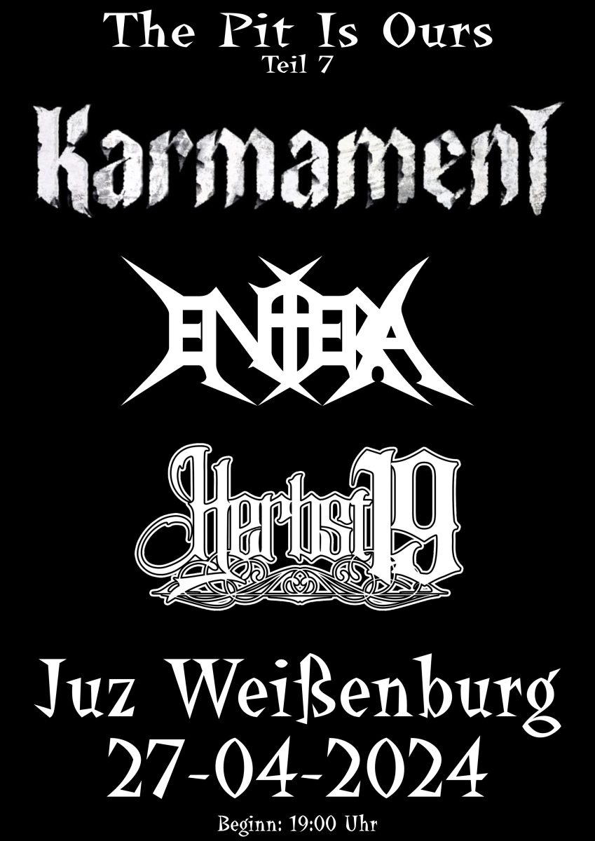 Diesen Samstag spielen wir ebenfalls. Juz Weißenburg, 27.04.24.
#thrashmetal #metalgig #metalkonzert #veranstaltung #metalbands #livebands
