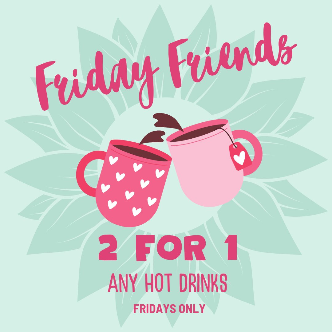 We've just launched our Friday Friends campaign at our vegan cafe

All you have to do to avail of this promotion is:

Bring a friend
Buy 1 warm drink
And your friend gets a free tea/coffee

Only available on Fridays

#sonairte
#vegancafe #countymeath🍀 #organicfarm