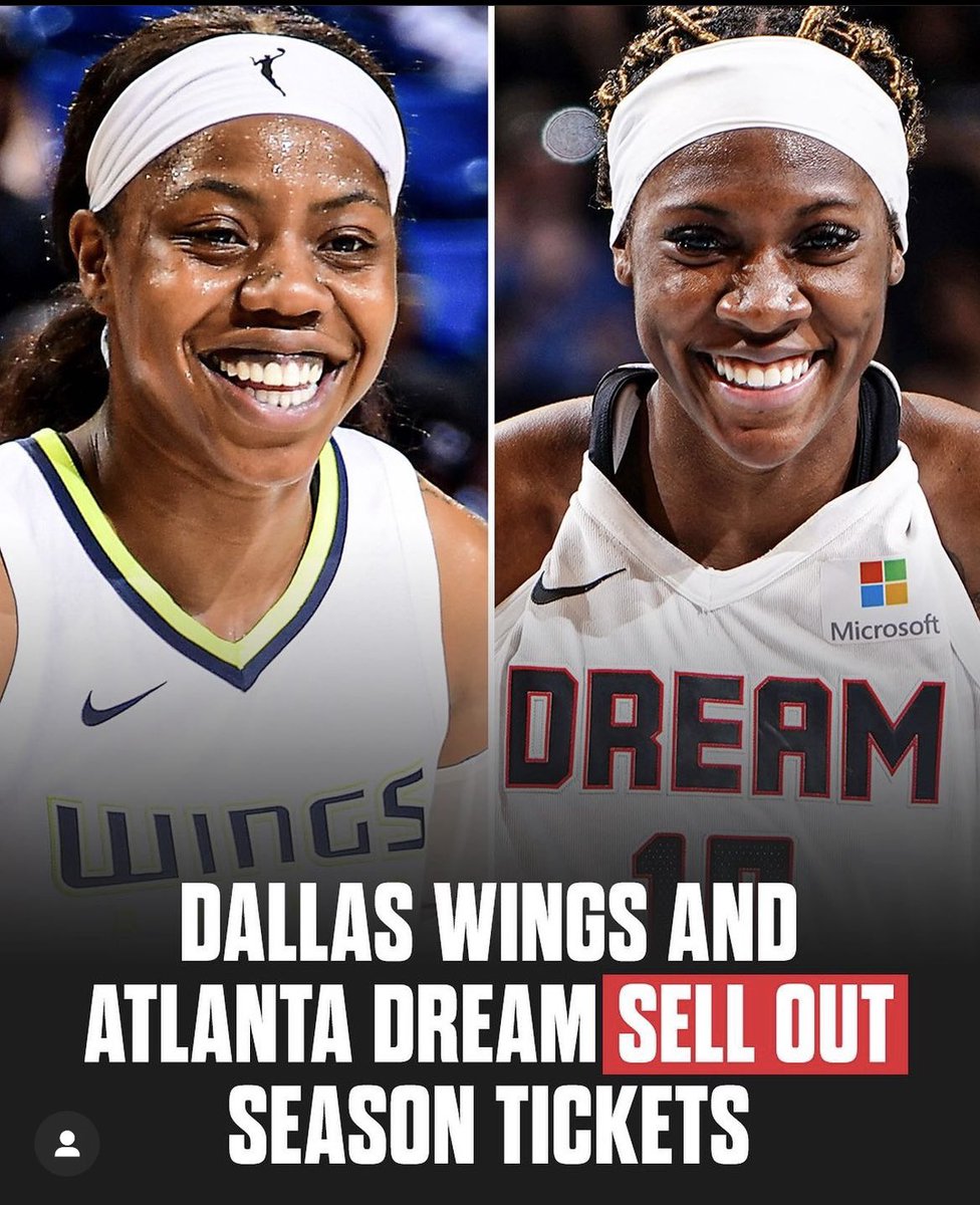 🚨🗞️Per @WNBA the @DallasWings and @AtlantaDream all seasons tickets 🎟️ have been sold out. #womenssports #womensbasketball #ruwsports #riseuptakechargeandwin #wnba