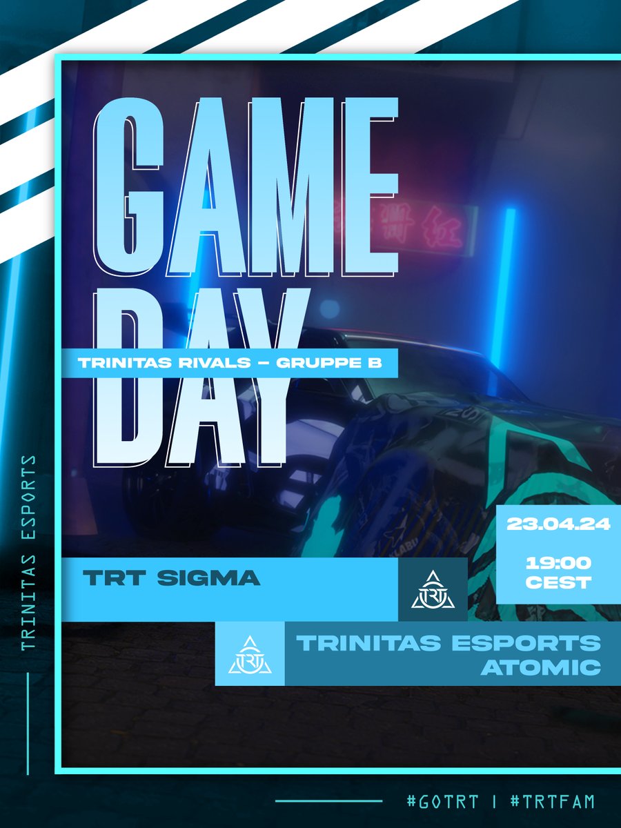 Trinitas Esports (@trinitasesports) on Twitter photo Neue Woche, altes Spiel. Es geht wieder los mit #TRTRivals, liebe Leute 🚀🚀
Kann Team #Sigma nach dem eindrucksvollen Auftritt gegen die #Krawummsmänner gegen TRT-Debütant Team #Atomic nachlegen? 👀
⏰ 19:00h
🎙️ <a href="/ItsGrimmi/">moritzgrimm_music</a> <a href="/tiz_itis/">Tizian Bressem</a>
📽️ <a href="/LzrShak/">LzrShak</a>
📺 ttv/trinitasesports Neue Woche, altes Spiel. Es geht wieder los mit #TRTRivals, liebe Leute 🚀🚀
Kann Team #Sigma nach dem eindrucksvollen Auftritt gegen die #Krawummsmänner gegen TRT-Debütant Team #Atomic nachlegen? 👀
⏰ 19:00h
🎙️ <a href="/ItsGrimmi/">moritzgrimm_music</a> <a href="/tiz_itis/">Tizian Bressem</a>
📽️ <a href="/LzrShak/">LzrShak</a>
📺 ttv/trinitasesports