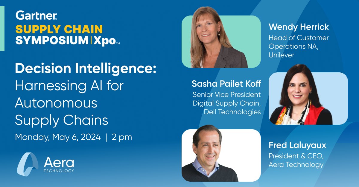 Excited to have Sasha Pailet Koff joining Wendy Herrick and Fred Laluyaux on stage at the #GartnerSC Symposium in Orlando. Don’t miss their discussion of the impact and results of #DecisionIntelligence.
Learn more & meet us in Orlando: hubs.li/Q02tMRR70
@Gartner_inc