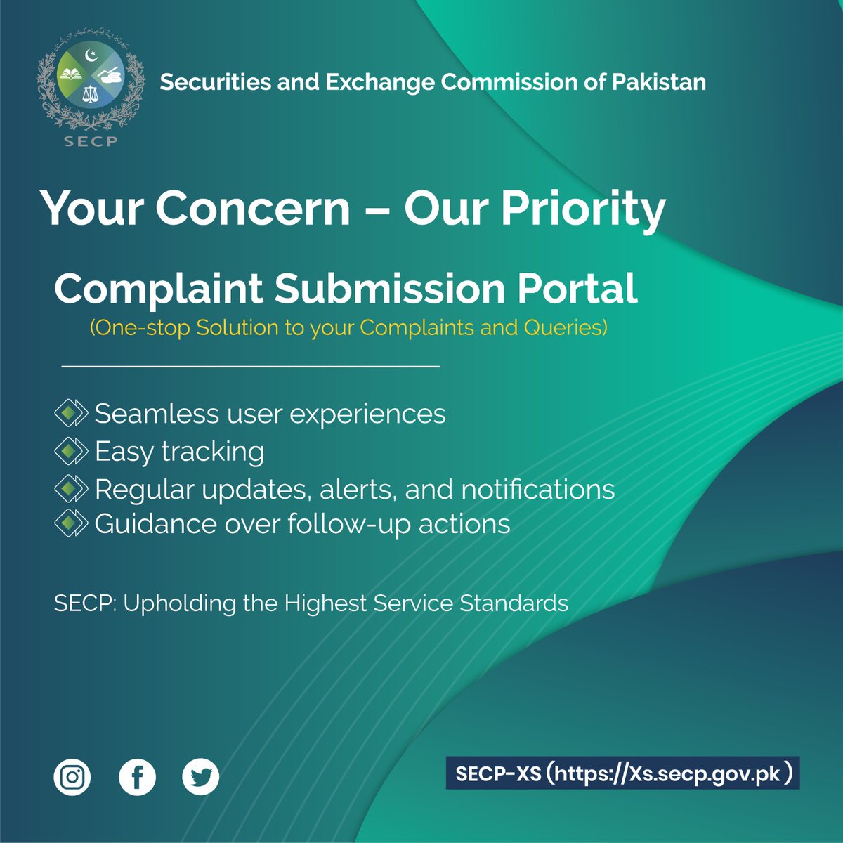 SECP has launched SECP-Xs, a utility for swiftly responding to complaints and queries, especially on technical issues on eZfile. Link: Xs.secp.gov.pk