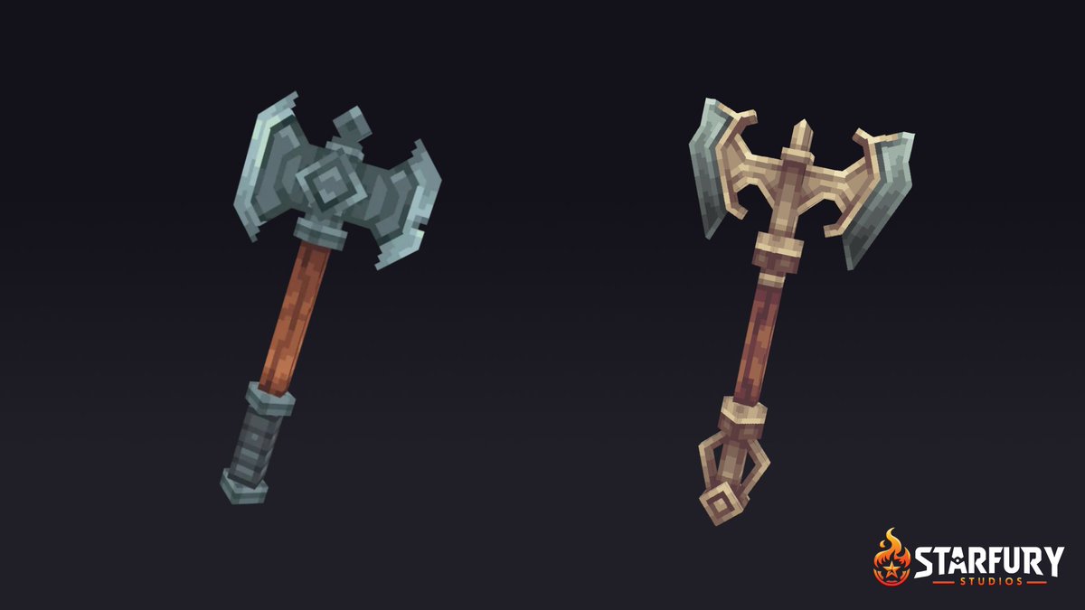 #Starfury has different variants of weapons to equip,
which one would you pick? 👀
👉 Keep your eyes open for our first in-game gameplay
post on Friday 🎉 #Minecraft #MMO