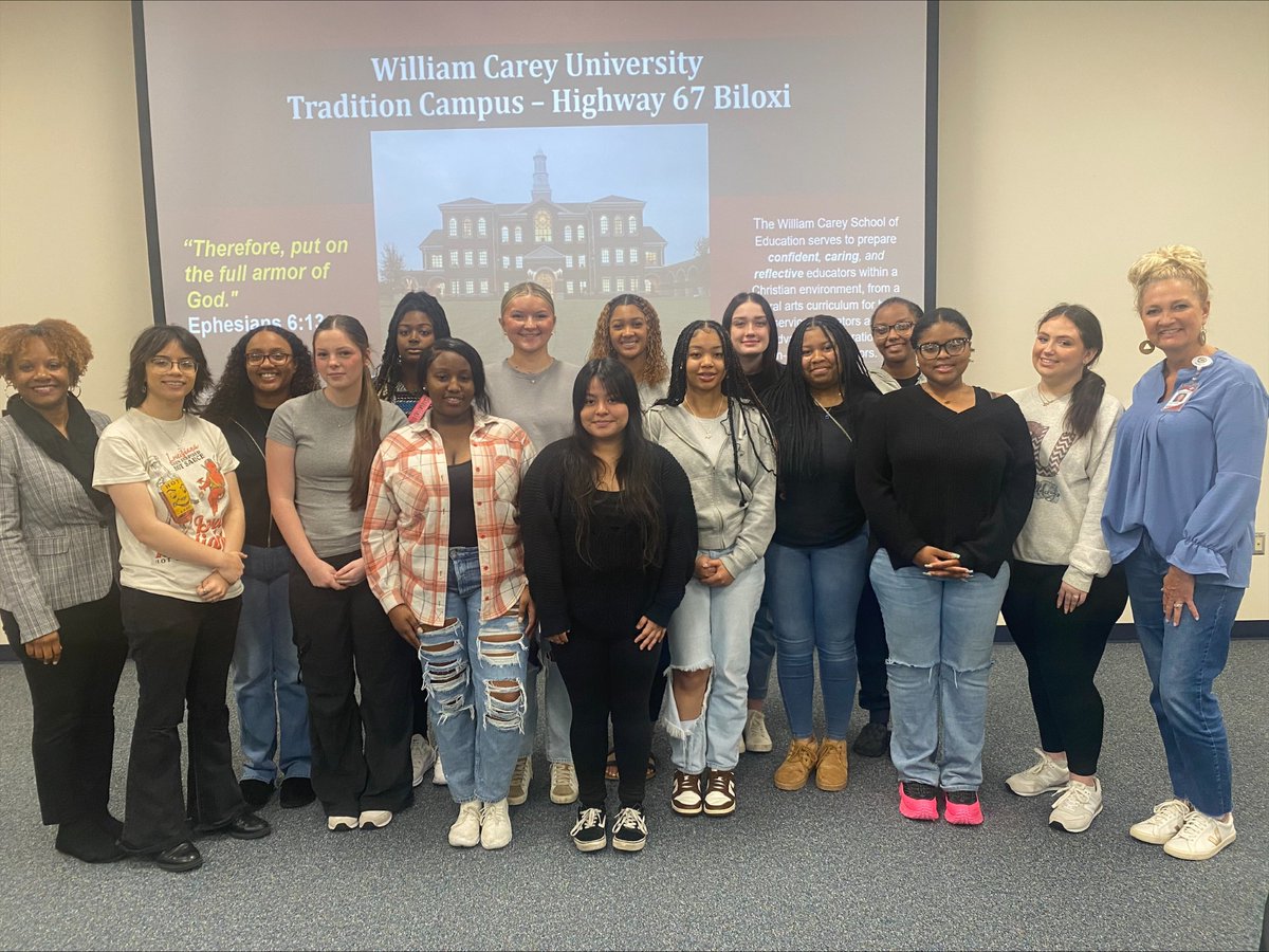 WCU_ED's tweet photo. Biloxi High Early Childhood CTE students were given a tour of the Tradition campus. Students engaged in team building activities, and they learned about how to become a Crusader!  #calledtoteach #ChooseCarey #itsagreatdaytobeacrusader https://t.co/8uiALToQzH