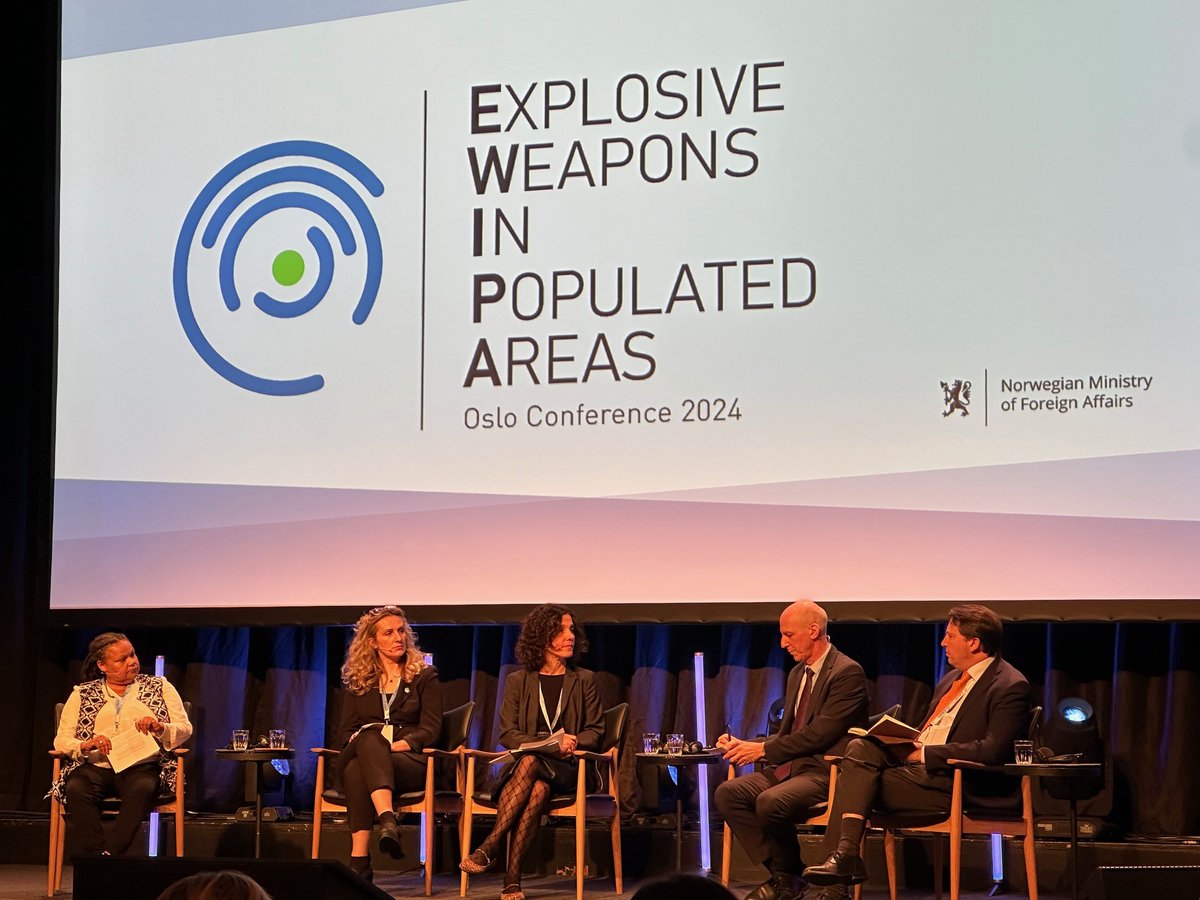 Today at #EWIPAOslo we discuss a dynamic shift where explosive weapons are replacing firearms as a leading threat to children in armed conflicts.
We must raise our voices and leverage our power to oppose their use in populated settings.

#ProtectChildrenInConflict
#NotATarget