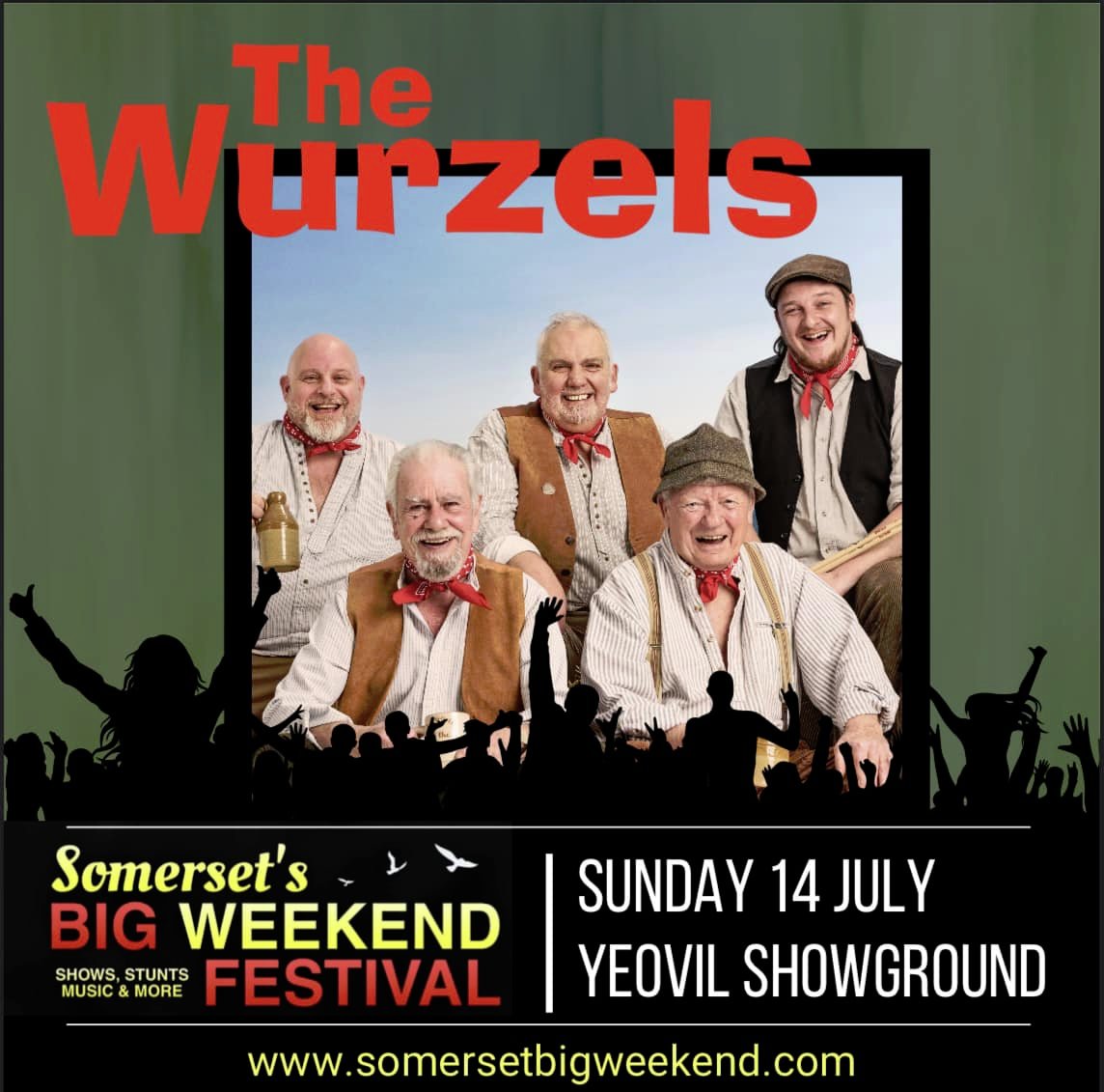 We're delighted to be playing somersetbigweekend.com at #Yeovil Showground.😀🍏🍻🐄🎶