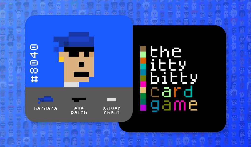 Elypse_Pink's tweet photo. Welcome to the itty bitty card game, @ittybits_eth
#8040, owned by @ItsMeRileigh. You are permanently in the final edition of the game!
Get your #ittybit added to the game by going to https://t.co/37wOZxQ6rv and reserving the founders punk edition for only 0.025E. Pre-orders available only until the end of the month!!
🤏🤏🤏