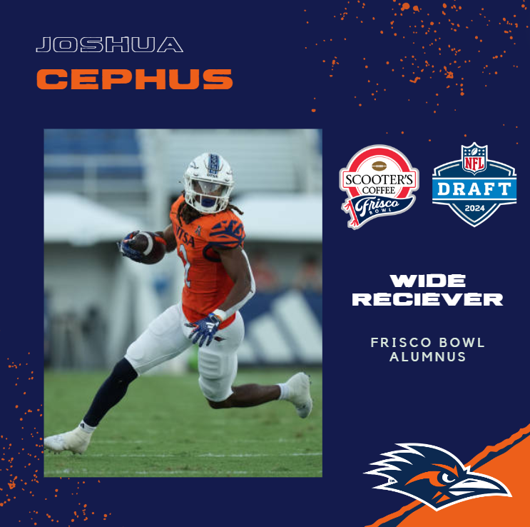 Today's Draft Highlight is @utsaftbl WR @joshua_cephus! Good luck in this year's NFL Draft! @American_Conf | @Bowlseason | #NFLDraft2024