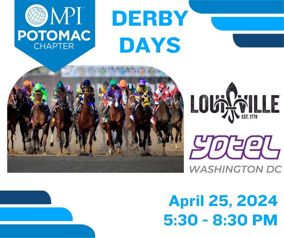 MPIPotomac's tweet image. Last chance alert! Don't miss out on our Kentucky Derby-themed extravaganza! Secure your spot now for an evening of horse racing excitement, Southern-inspired delights, and premium networking. 

buff.ly/3U4ChQq  

#DerbyDays #MPIPotomac #YotelDC #Networking #Louisville
