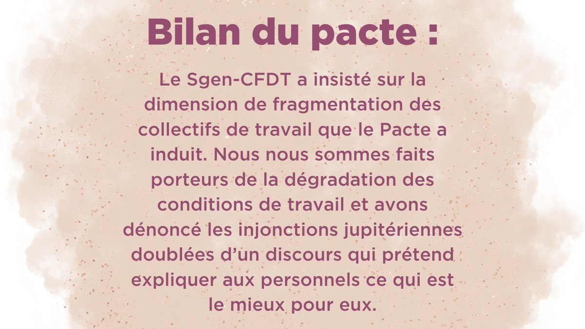 Premier bilan Pacte : Tout va bien puisqu’on vous le dit… Les chiffres présentés par le ministère sont sommaires ce qui ne l’a pas empêché d'afficher une certaine autosatisfaction #pacte @AEFeduc sgen-cfdt.fr/actu/premier-b…