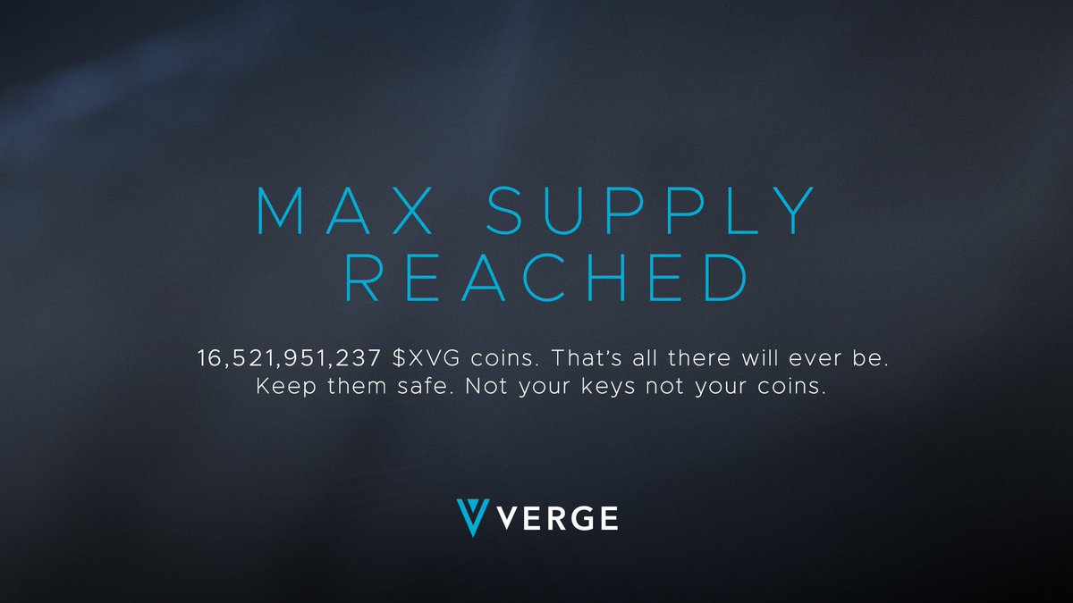 Full mined no inflation #XVG $XVG