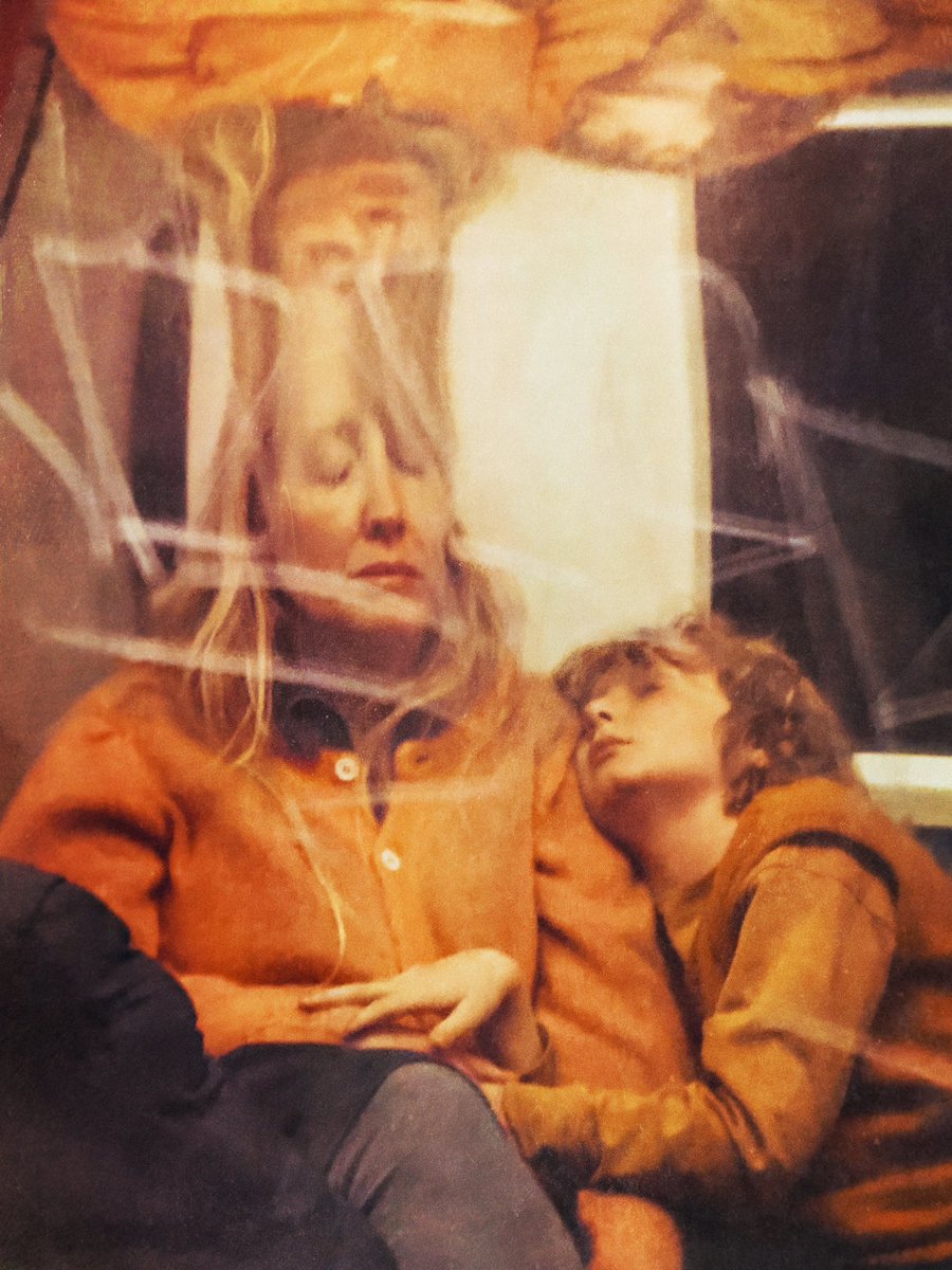 Taken on the tube ride home last night in the window reflection. I couldn’t have posed this better if I asked. I love how the texture on the window and the warmth of the scene make this look like a renaissance painting and I forget what a capable little camera I have on my phone.