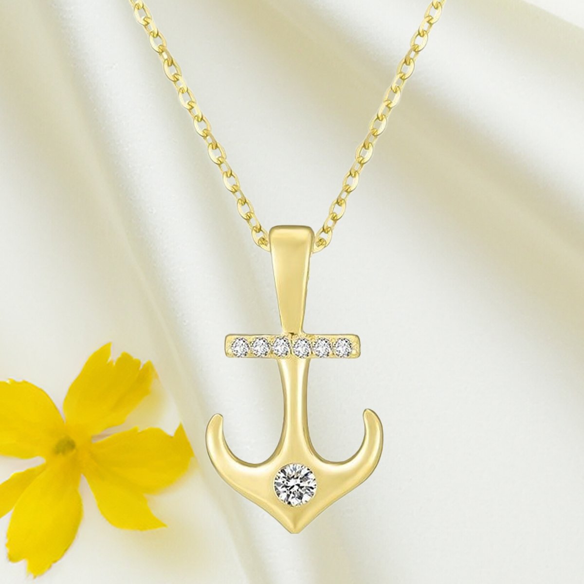 ⚓️ Gold plated 925 Sterling Silver Anchor Necklace With Clear Cubic Zirconia

Code 588 >> bit.ly/3ftGzOH

#besttohave #besttohavejewelry #gold #goldtones #goldnecklace #goldplated #necklace #lovejewelry #jewelry #jewellery #outfitinspiration #outfitoftheday