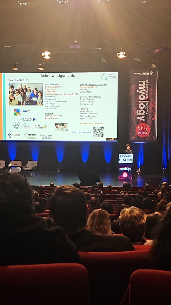 #myobank @Inst_Myologie est fier d'avoir contribué à ton projet de recherche sur la SMA Fiorella Grandi Team @PieraSmeriglio ! #Myology2024