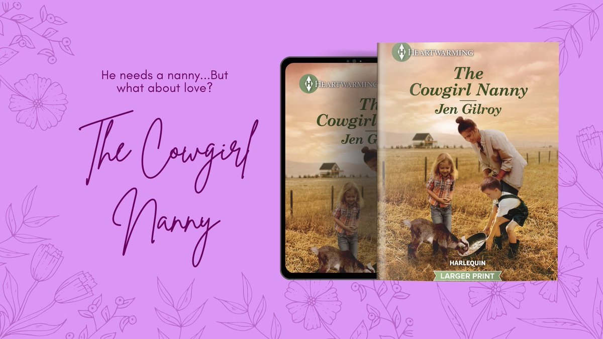 It's publication day for THE COWGIRL NANNY, my new #sweetromance #HarlequinHeartwarming @HarlequinBooks. 

*Found family
*Small town & western life
*Home

Thanks to my editor & everyone at Harlequin who helped shape this story & my readers for support.
mybook.to/TheCowgirlNann…