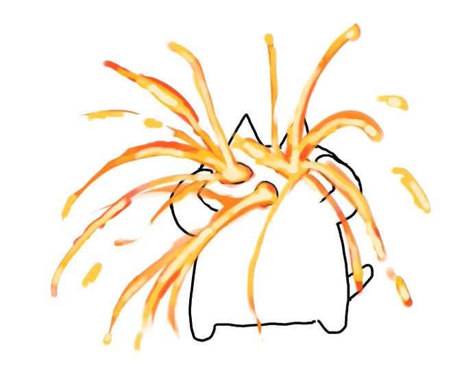 堪えきれぬ狂い火プイプイねこ 