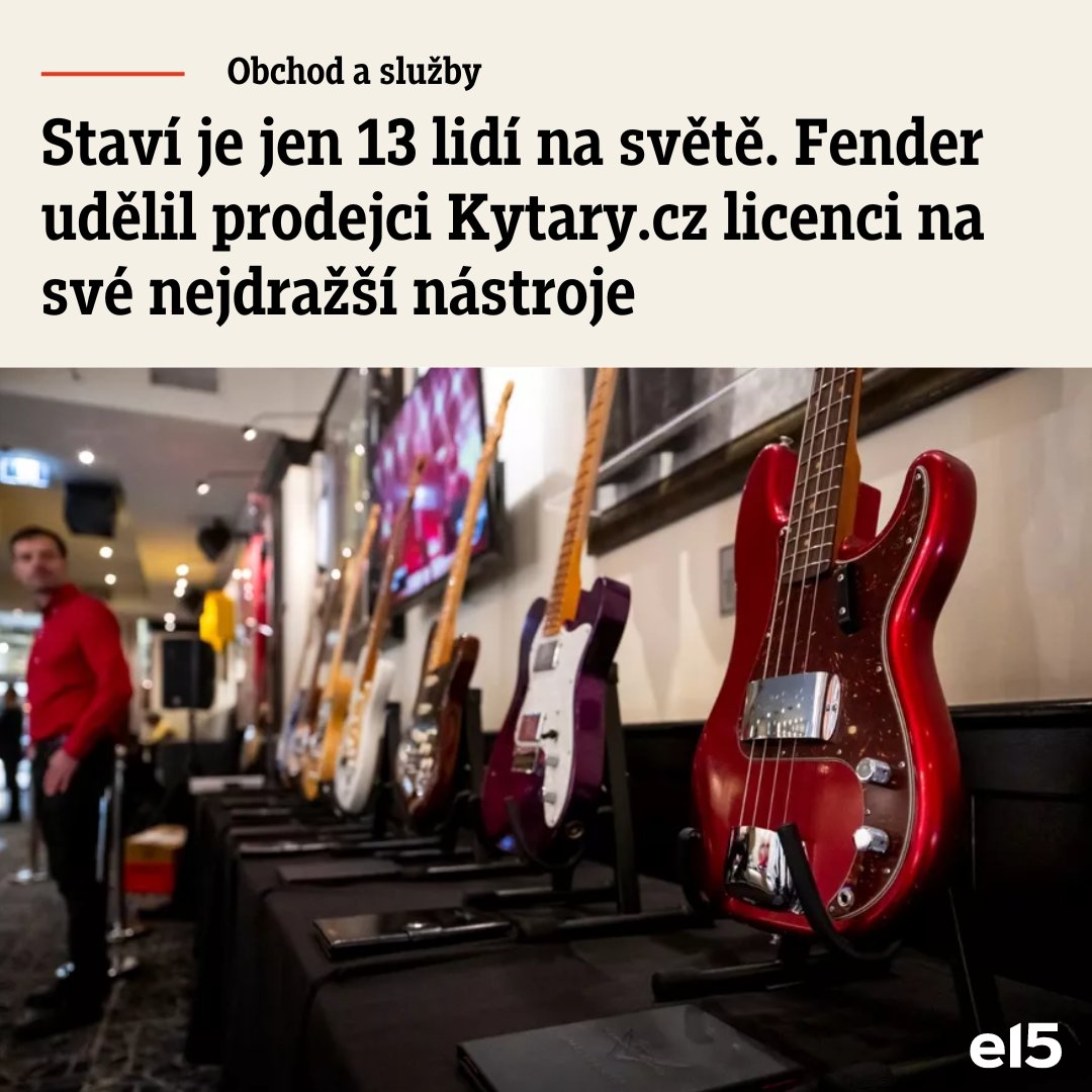 Společnost @kytarycz získala jako první firma ve střední a východní Evropě licenci na prodej nejdražších kytar značky Fender. ➡️ e15.page.link/c5So