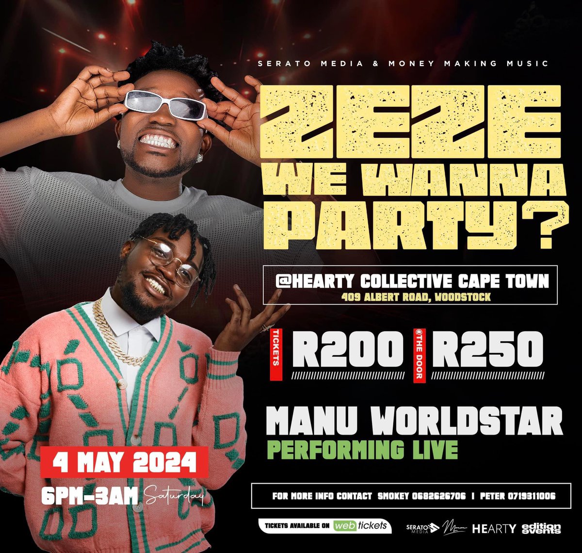 Team Zeze Capetown  Branch is heating up May 4th featuring a special appearance by @Manu_WorldStar 

Grab your tickets now 🔥