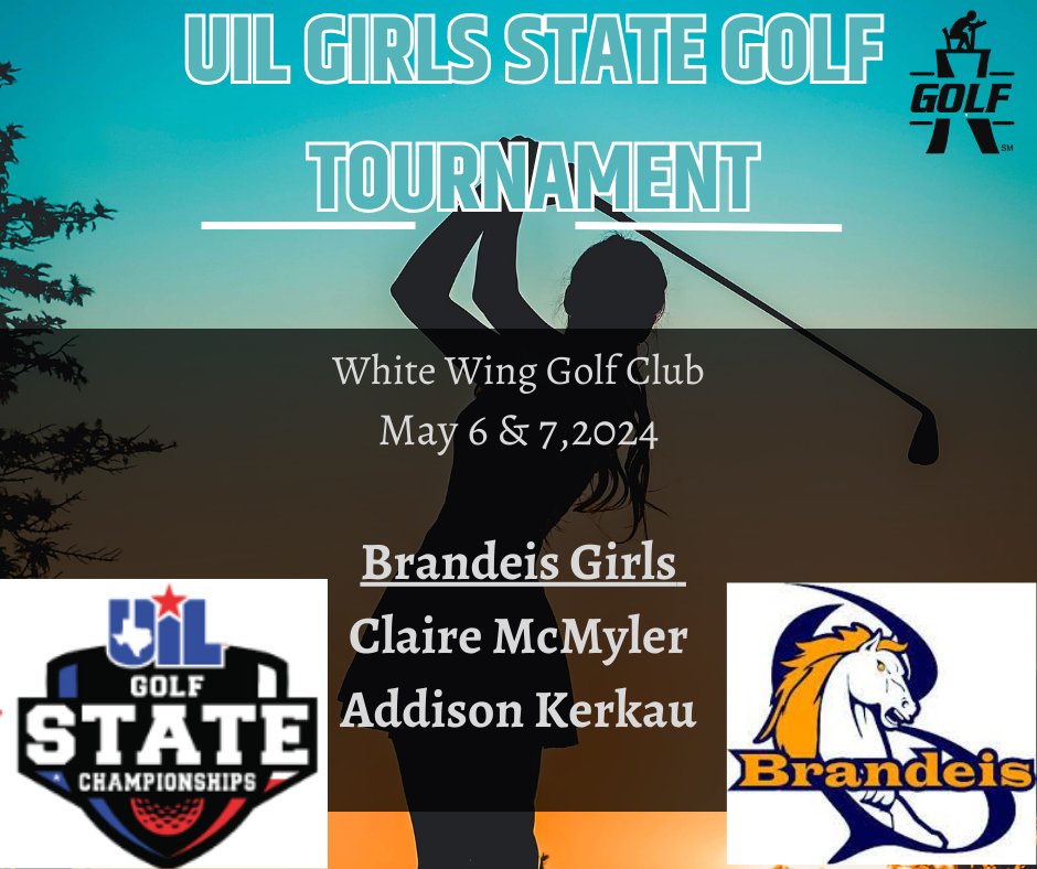 SHOUT OUT TO: Brandeis Girls Golf State Qualifiers: Claire McMyler and Addison Kerkau. Best of Luck at State! May 6&7 @ White Wing Golf Cub in Georgetown! @nisd @NISDBrandeis