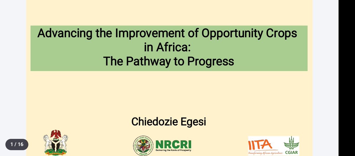 #Indigenous crops are the crops to depend on as they have better nutritional values and are better adapted to their growing environment. -Prof @cegesi Executive Director @nrcri_umudike @_AfricanUnion @FAO @CaryFowler_ @USAID @IITA_CGIAR #VACS