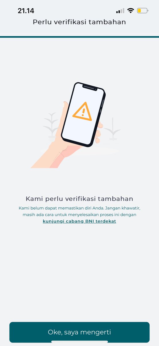 boygem95's tweet photo. @BNI @BNICustomerCare Kok masih gini yaa?? @BNICustomerCare @BNI sudah verifikasi sampai face id loh https://t.co/NbR9hZV3hO