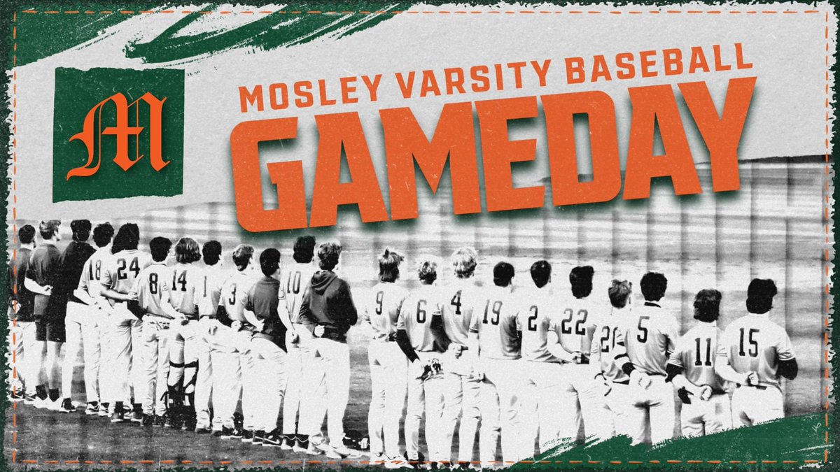 Mosley Baseball GAMEDAY!!!
FINAL HOME GAME!
Your Dolphins are back in action tonight!

VARSITY ONLY:
🆚 Lincoln Trojans
🗓 Today, April 23
⏰ 5:00pm
📍 Harry Frank Field @ Mosley High School
📊 tinyurl.com/MosleyGC

FINS UP! 🐬💚⚾️