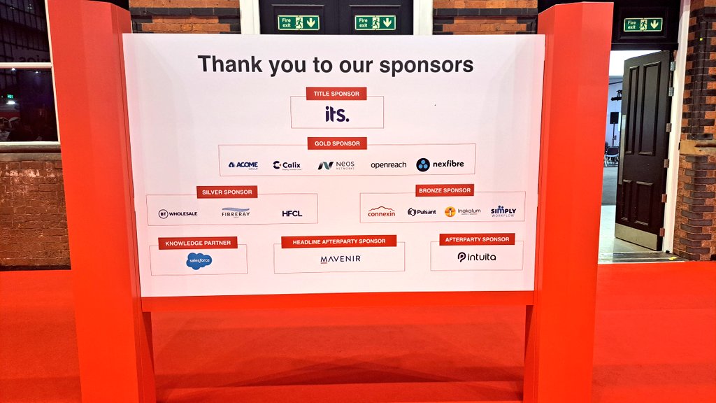 Massive thanks to our fantastic sponsors that make #ConnectedNorth possible! 

@ITSTechGroup @ACOMEgroup @CalixHQ @NeosNetworks @WeAreOpenreach @nexfibre @bt_uk #Fibreray @hfclg @Connexin @PulsantUK @inakalum @SimplyWorkflow @salesforce @Mavenir #Intuita