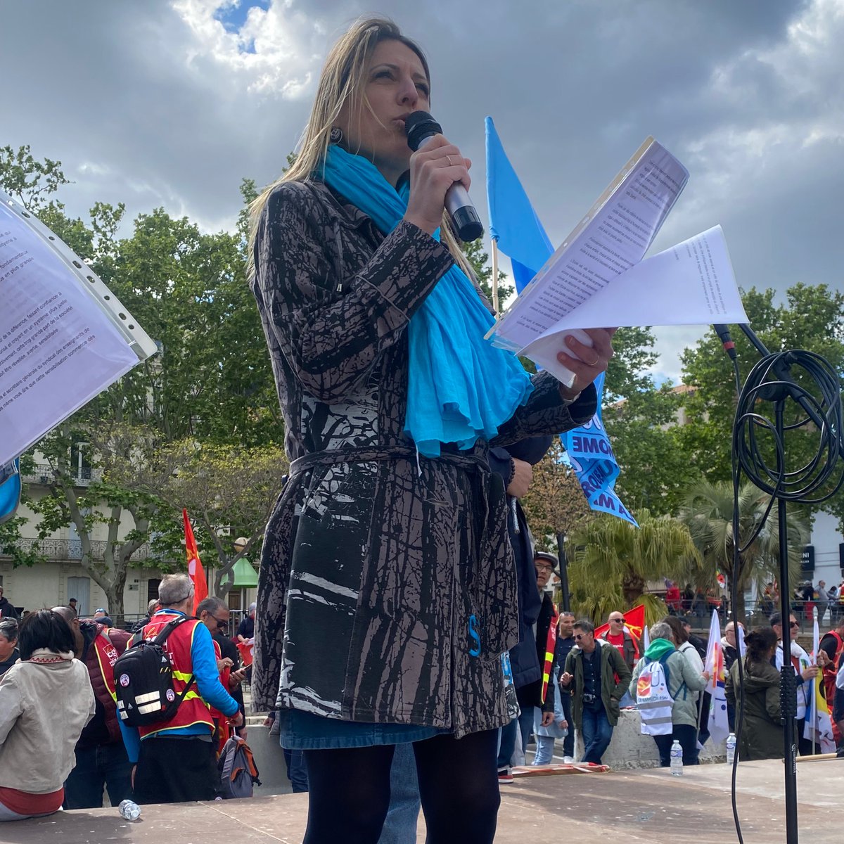 SE_Unsa's tweet photo. Intervention d'@EAM_seunsa, Secrétaire générale du SE-Unsa lors de la mobilisation contre les idées d'extrême droite ce mardi 23 avril à Béziers ⤵️

À dérouler 🧶 https://t.co/jGqm1CNu00