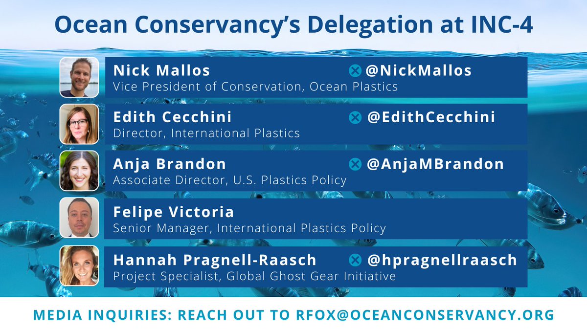 Our team is heading to #INC4 to advise negotiators on creating a global treaty to tackle the ocean plastics crisis. 🌊 Meet our team on the ground and learn more about the work they are doing while they are there below! #PlasticsTreaty 🔗 bit.ly/3w3pvtq