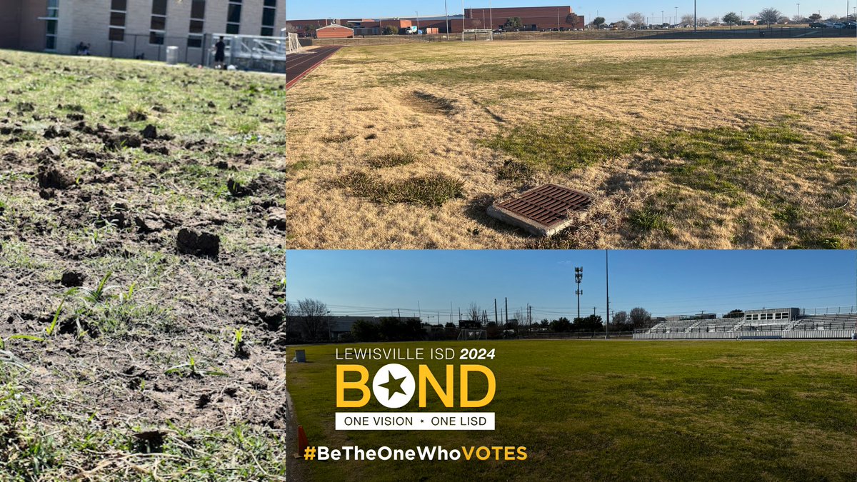 Prop B includes the conversion from grass to turf at three middle school competition fields across the district which are used for LISD’s 15 middle school football and soccer teams - one each at @LHSHarmon, @Griffin_MS and @ShadowRidgeMS. #OneLISD #BetheOneWhoVOTEs