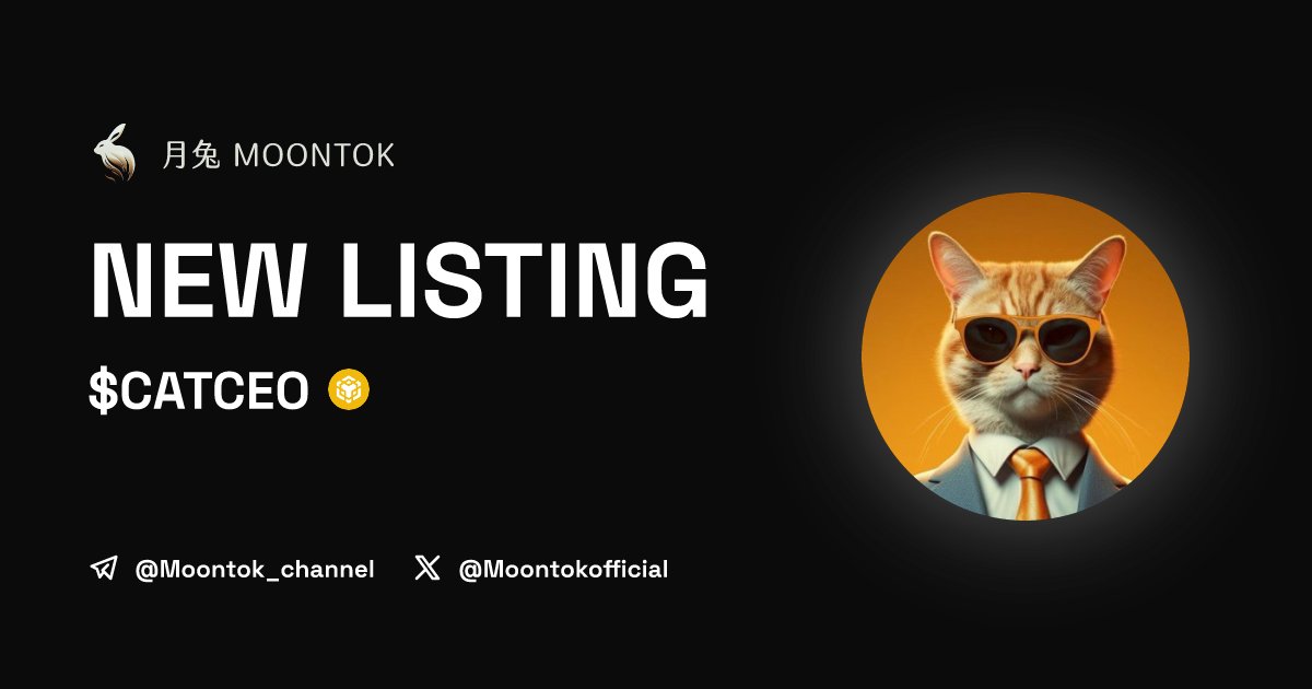 MoontokListing's tweet photo. ⚡ 月兔雷霆 - Moontok Xpress

CAT CEO COIN ($CATCEO)
https://t.co/wDAP1zgqVc

0xb9Af8F19C486E18c59B795b9eB6d1b0268C949af

LIQ: $3,104 | MC: $5,348

#altcoin #memecoins @catceocoin @moontokofficial https://t.co/mFb9EAD7kk