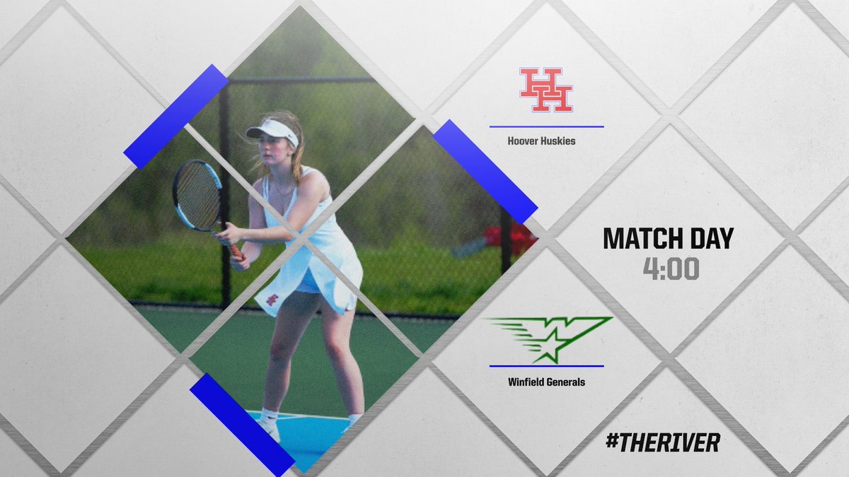 It's MATCH DAY for the Hoover Tennis Team as they host the Winfield Generals. Match set for 4:00 PM. #TheRiver #GoHuskies