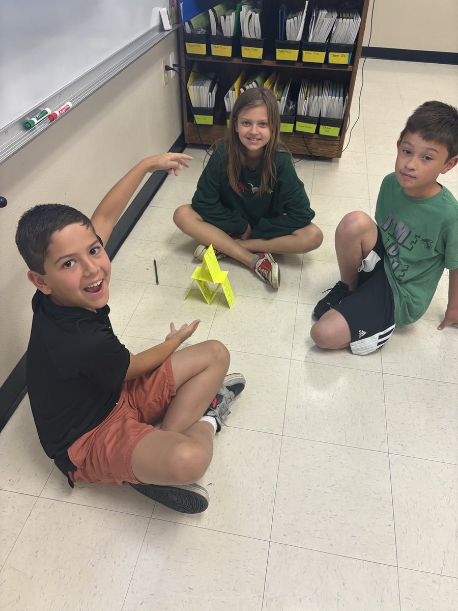 Smith_Nikki80's tweet photo. We created towers with our correct answers. The more we answer correctly, the higher we can build! ⁦@MoundMustangs⁩ https://t.co/UdSkiysga9