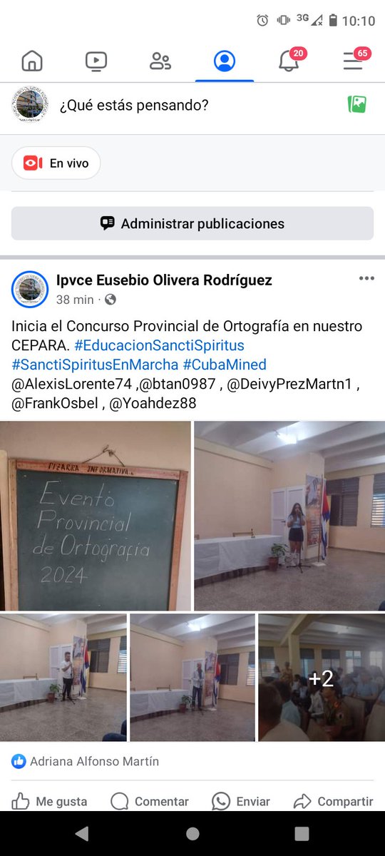 Inicia el Concurso Provincial de Ortografía en nuestro CEPARA. #EducacionSanctiSpiritus #SanctiSpiritusEnMarcha #CubaMined @AlexisLorente74 ,@btan0987 , @DeivyPrezMartn1 , @FrankOsbel , @Yoahdez88