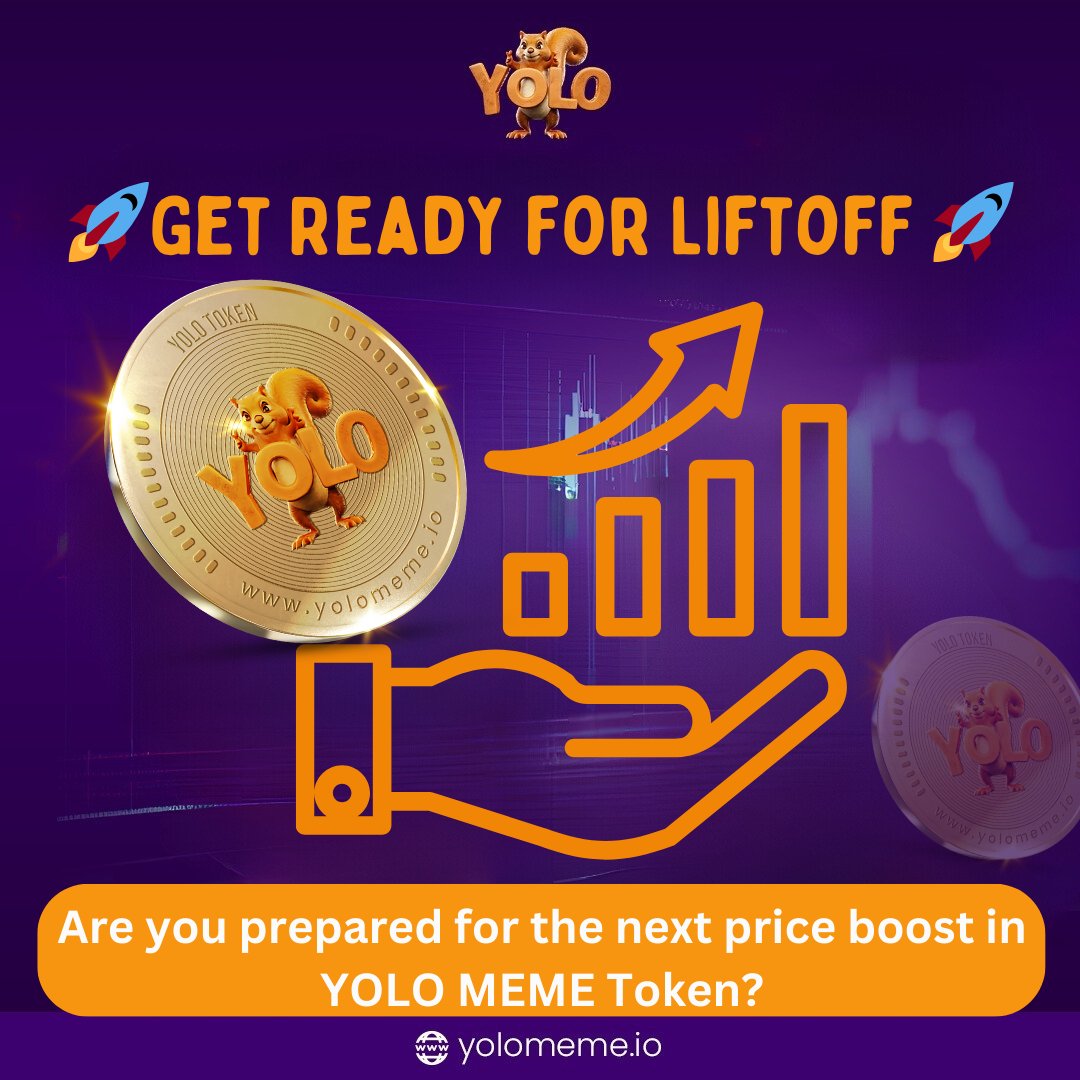 _YOLOmeme_io's tweet image. 🚀 Get Ready for Liftoff! 🚀

Are you prepared for the next price boost in YOLO MEME Token? Buckle up and get ready to soar to new heights with us! Stay tuned for updates and hold on tight! 💥 

#YOLOToTheMoon #PriceBoost