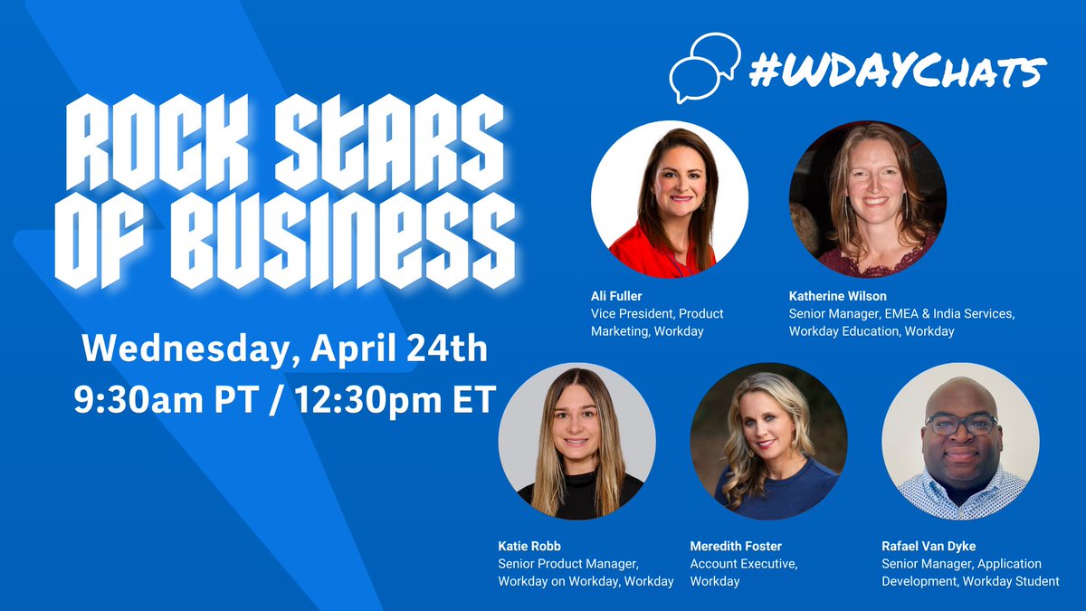 How are you building 'rock star' teams? Tune in to our next #WDAYChats as our Workmates share insights. #WDAYRockStar #TeamWDAY bit.ly/3Ju7eZt