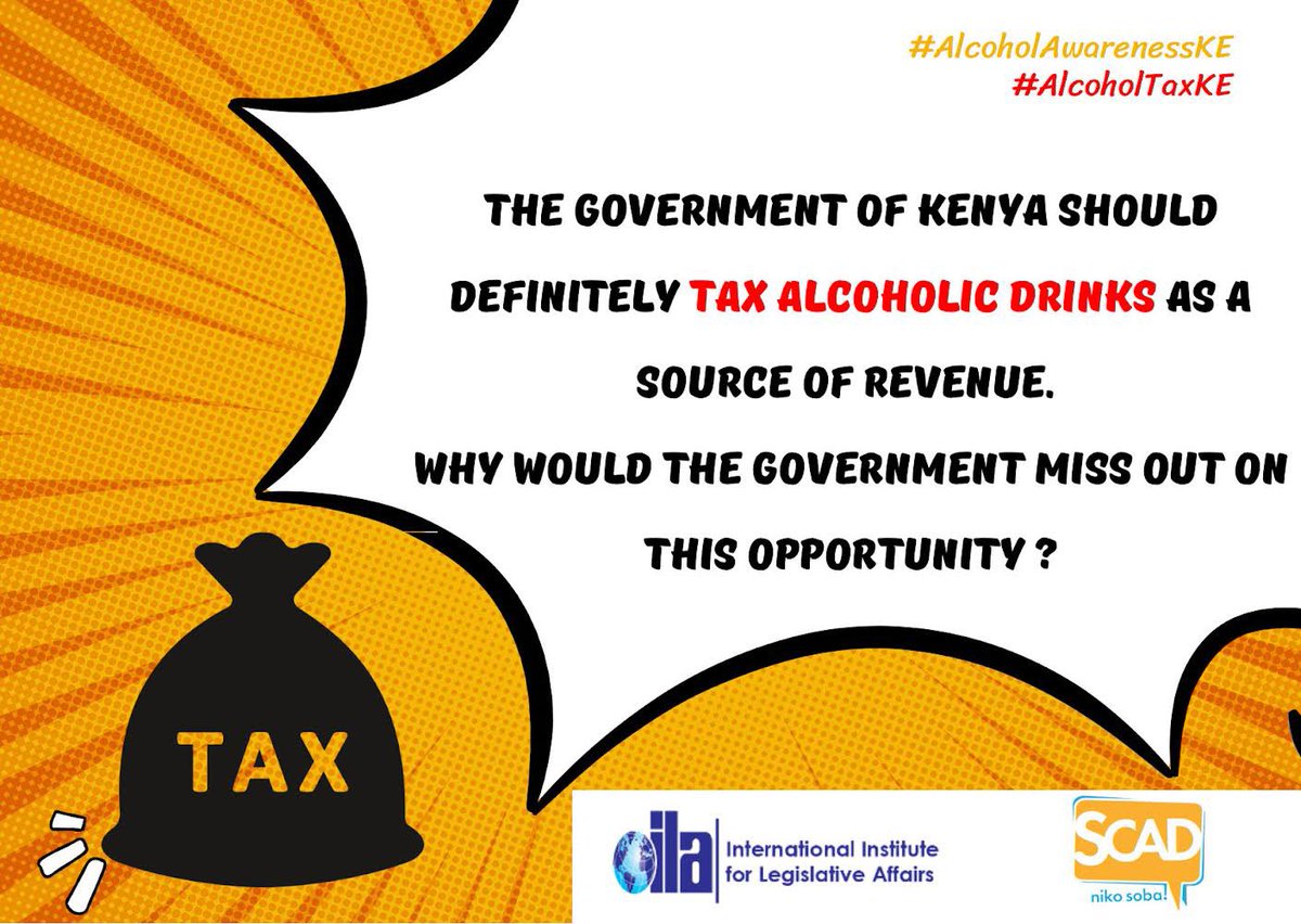 📢Opportunity Alert📢

The government of Kenya should raise more revenue by taxing Alcoholic Drinks 

#AlcPolPrio
#SCADCares
#AlcoholTaxKE 
#AlcoholAwareness 
#AlcoholAwarenessKE