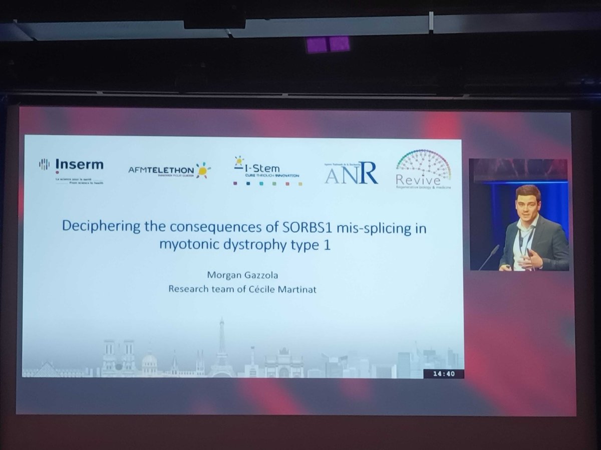 Cécile Martinat (@cmartinat) on Twitter photo Thanks to <a href="/Myology2024/">International Congress of Myology</a> for giving the opportunity at <a href="/Morgan_Gazzola/">Morgan Gazzola</a> to present on a new splice defect identified in #myotonicdystrophytype1 <a href="/IStemFrance/">I-Stem</a> Thanks to <a href="/Myology2024/">International Congress of Myology</a> for giving the opportunity at <a href="/Morgan_Gazzola/">Morgan Gazzola</a> to present on a new splice defect identified in #myotonicdystrophytype1 <a href="/IStemFrance/">I-Stem</a>