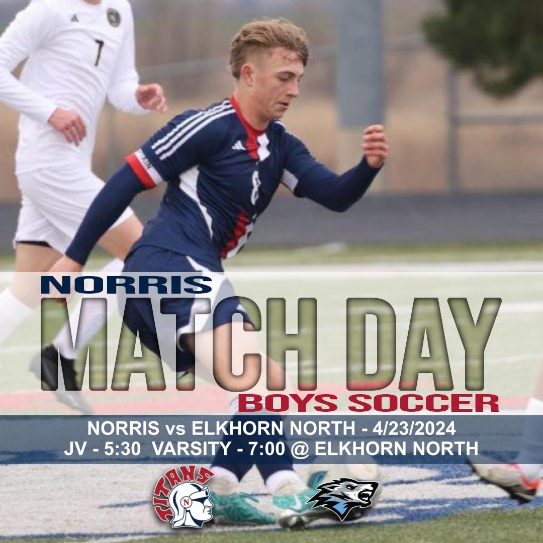 NorrisSoccer's tweet photo. 🚨MATCH DAY #14🚨
🆚Elkhorn North
⏰JV-5:30|V-7:00
🏟️Elkhorn North https://t.co/QMNCeBCpcq