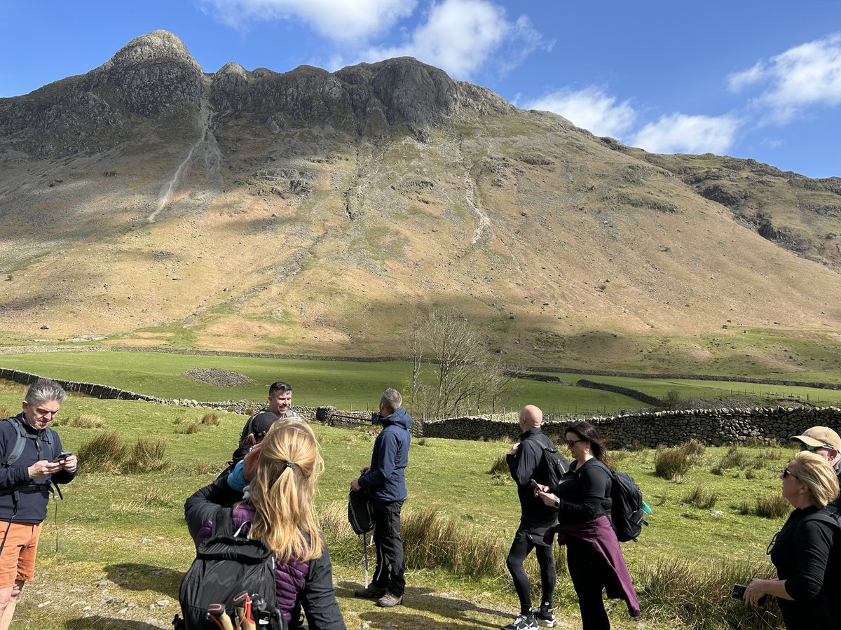 Excellent weather for our day walking and talking in the Lakes