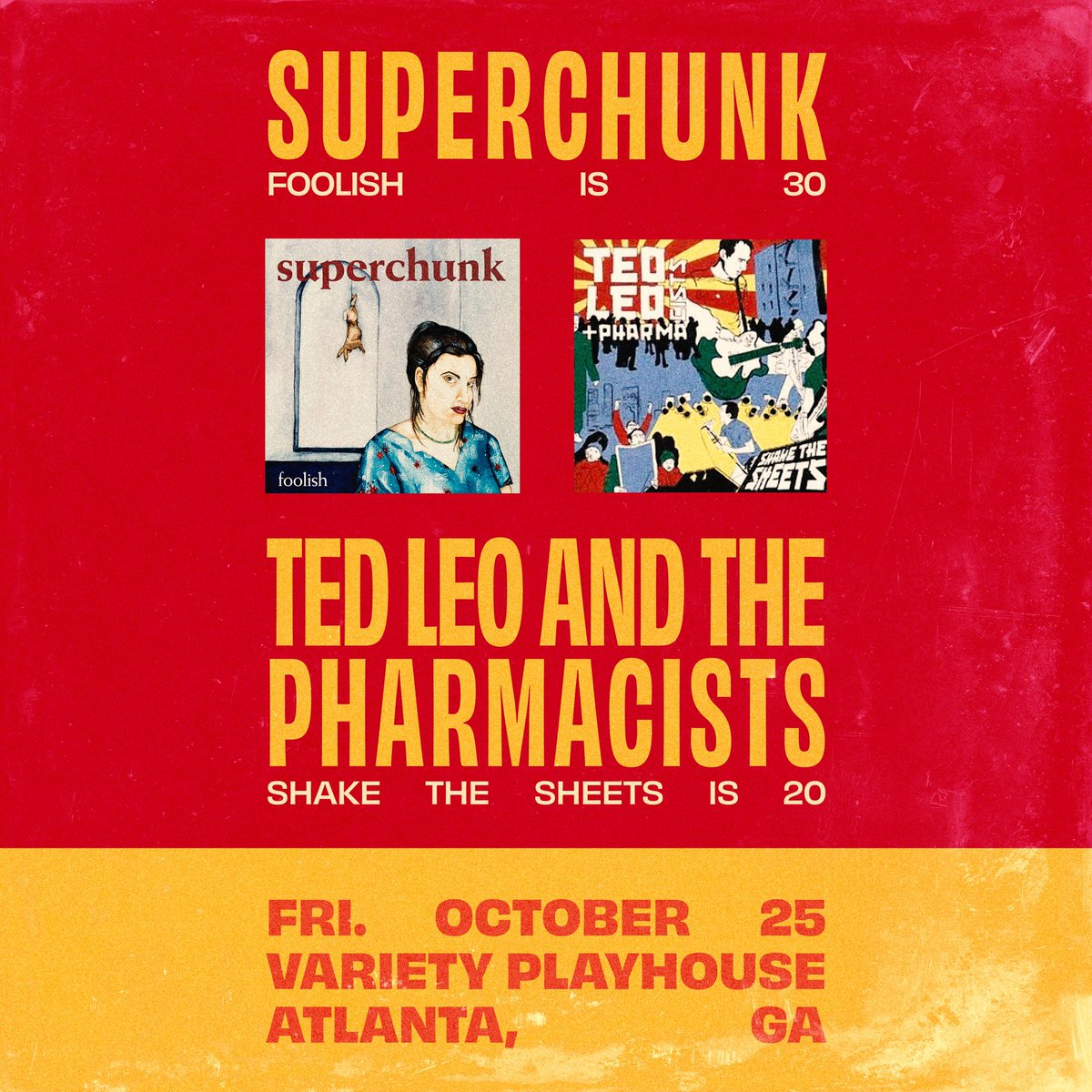 FOLKS - did you know that that though I’ve done many things with many members of Superchunk over the years, we’ve never actually played together as our actual full bands? WE ARE DOING IT. Tickets on sale Friday 4/26.