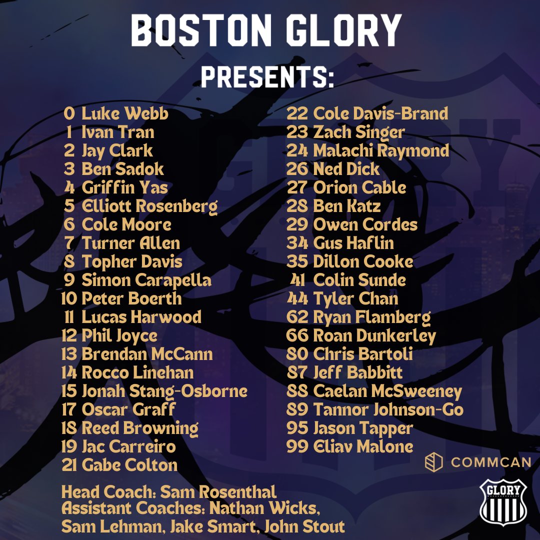 Your 2024 Boston Glory. #RollBoGlo