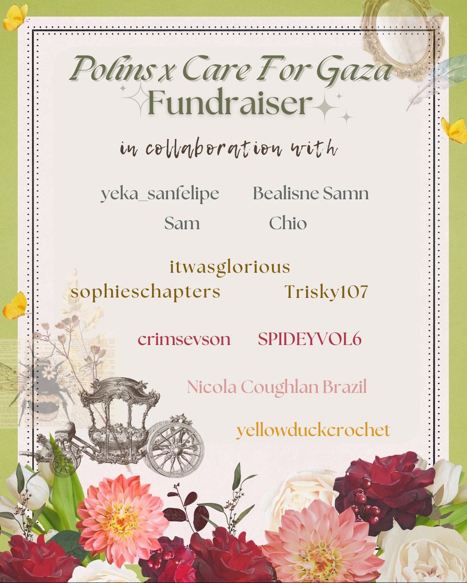 Hello, Polins! The Polins x Care For Gaza Fundraiser will feature 18 artists, 18 authors, 7 editors, and 3 surprise crafts specially curated for all of you. 💚

Get your 𝑝𝑒𝑛 𝑚𝑜𝑛𝑒𝑦 ready for our first batch of participants!