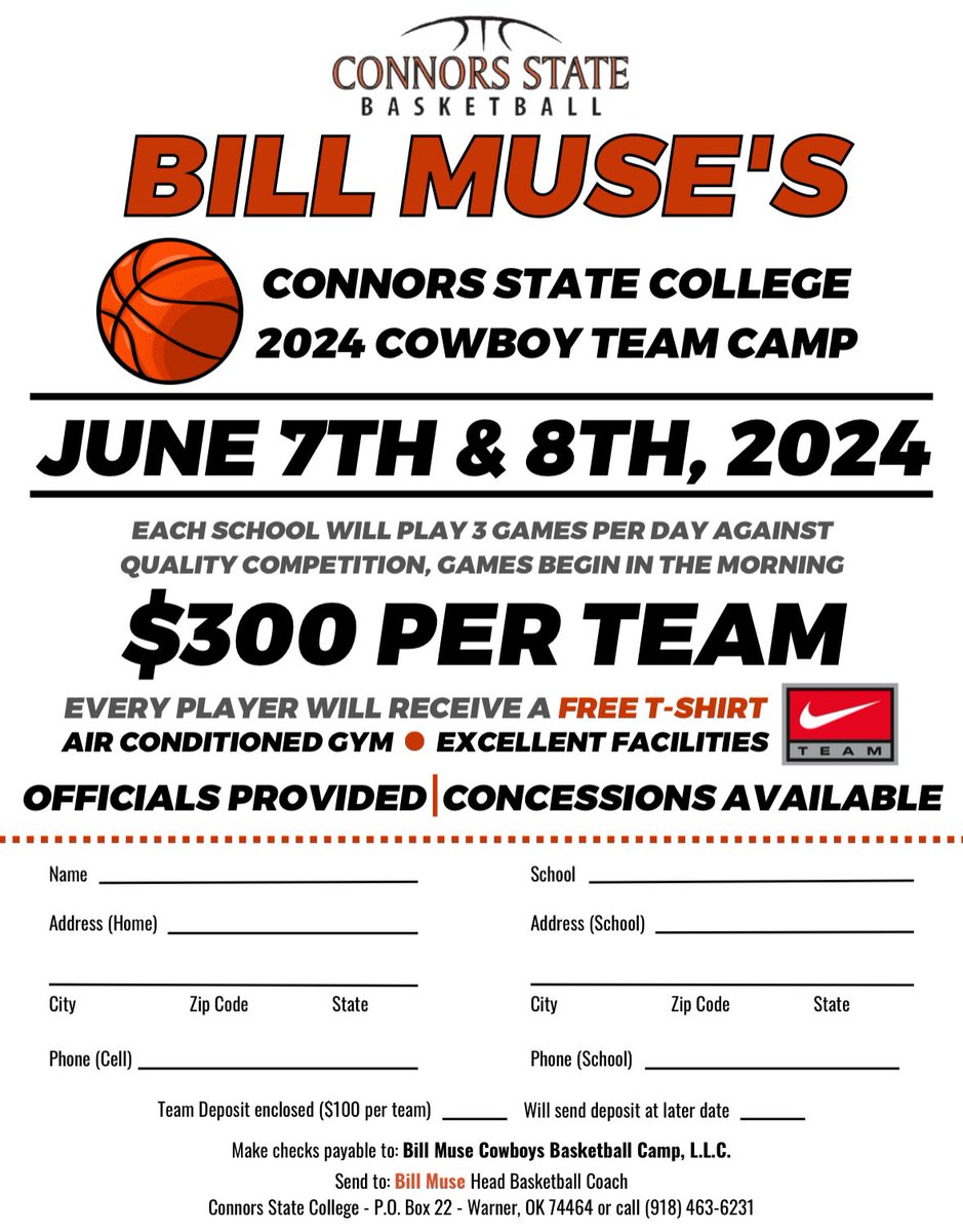 High School Coaches. Get your team signed up today. Great competition for two days. Your team will improve. Get registered today and let us evaluate your players and teams. 1. Low cost 2. Competition from across Oklahoma 3. H.S. Officials 4. Great time to evaluate prospects